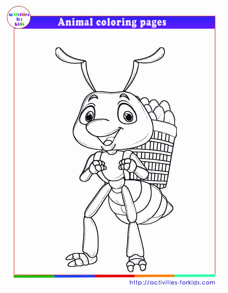 Animal coloring pages for kids: free printable