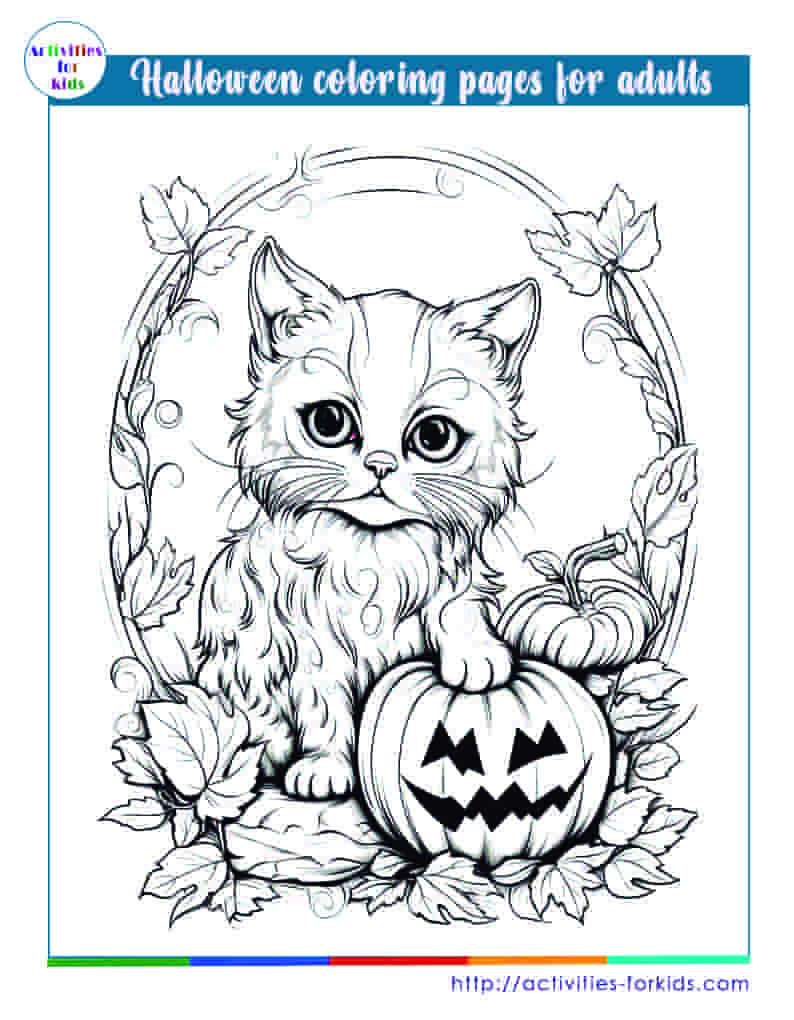 Halloween Coloring Pages For Adults Free PDF Printable