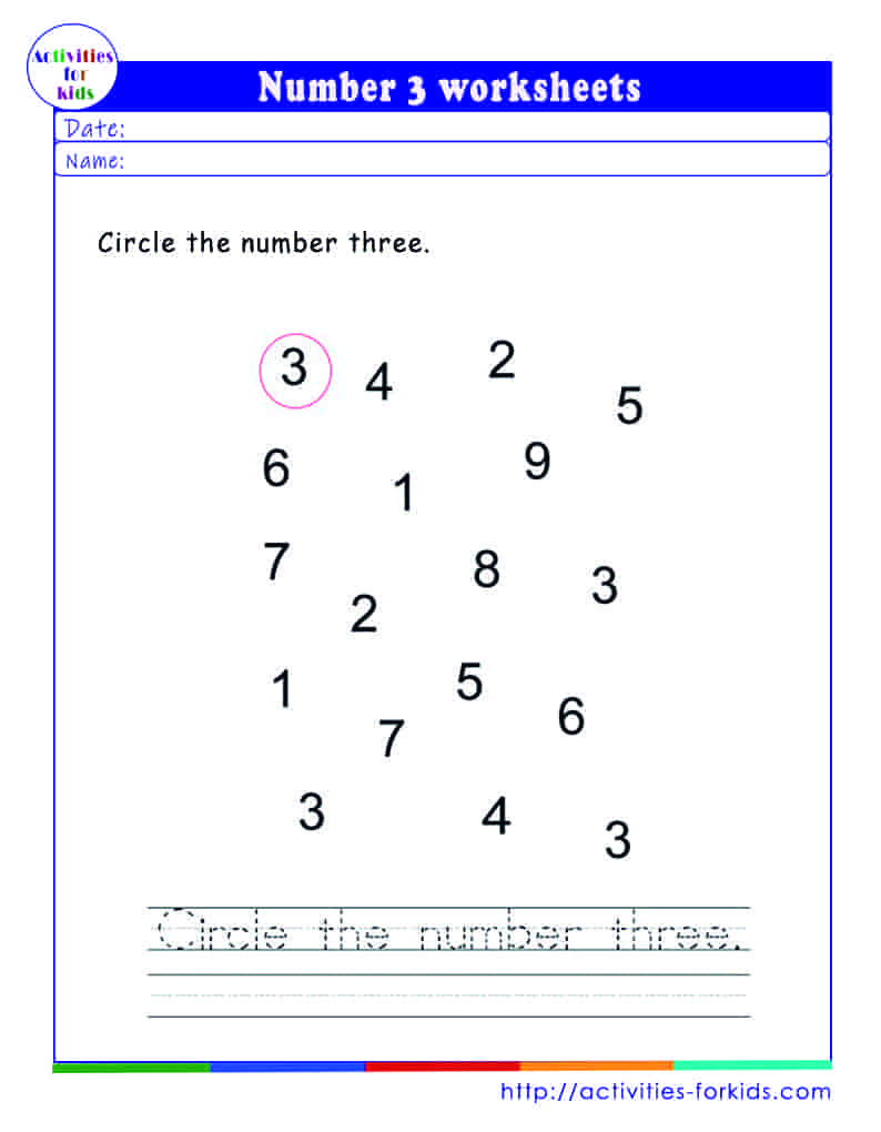 Number 3 Worksheets Free Printable Number 3 Worksheets Free Printable