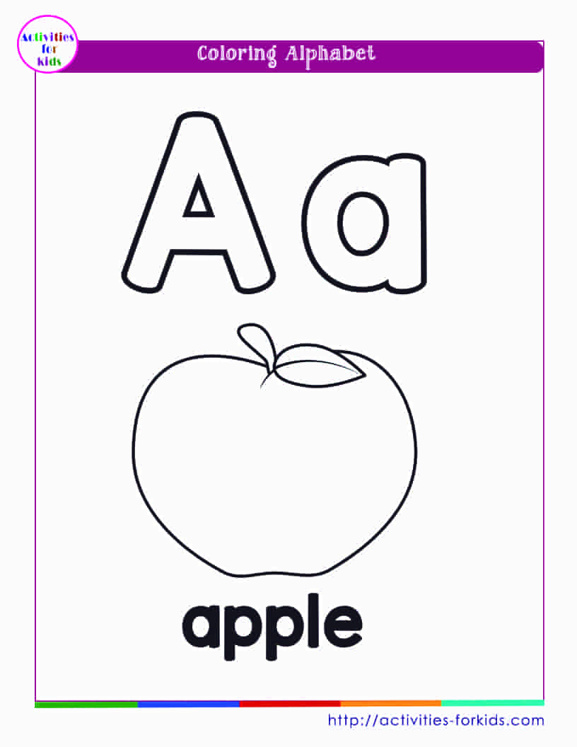 Alphabet coloring pages a-z free pdf