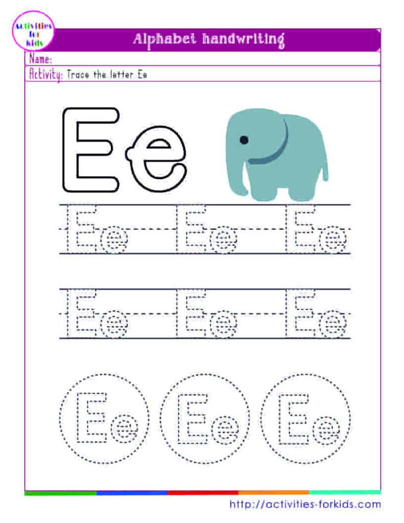 Alphabet handwriting worksheets free