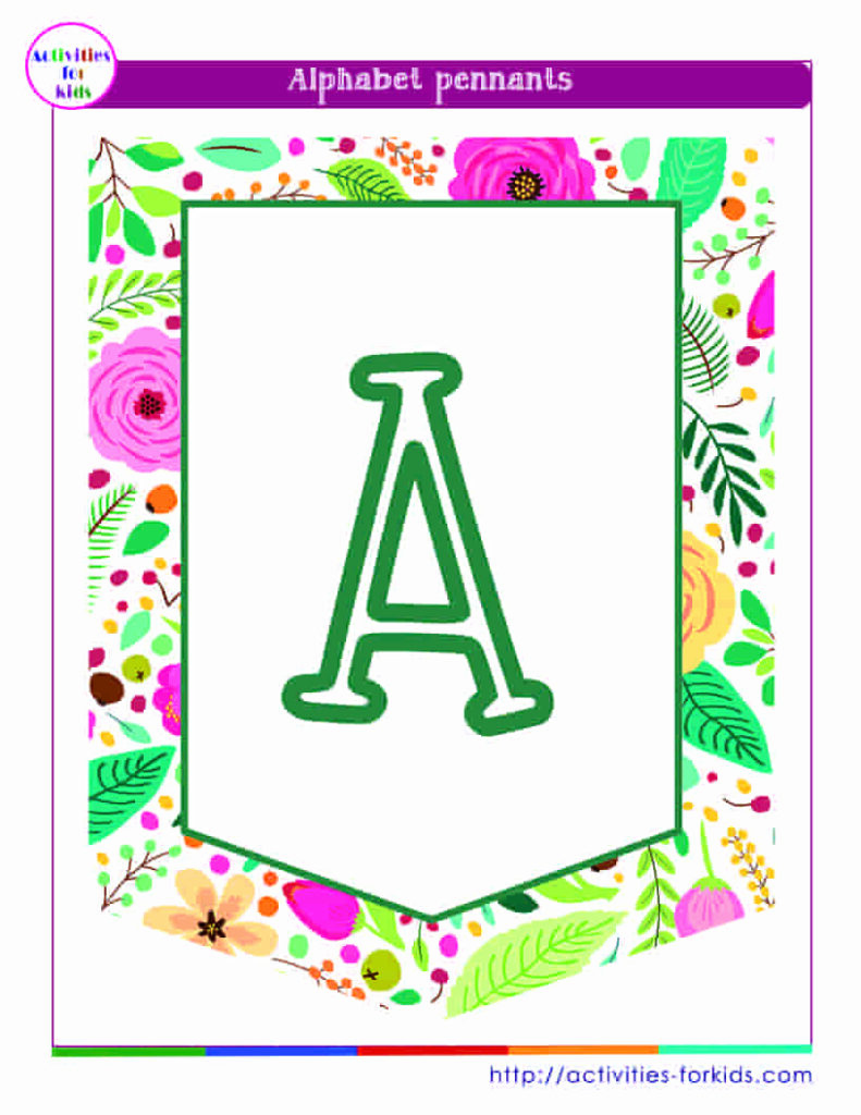 Alphabet pennant banner