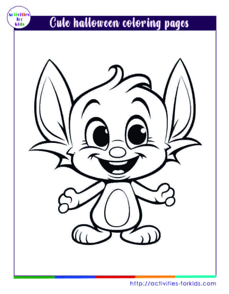 Cute Halloween coloring pages free printable
