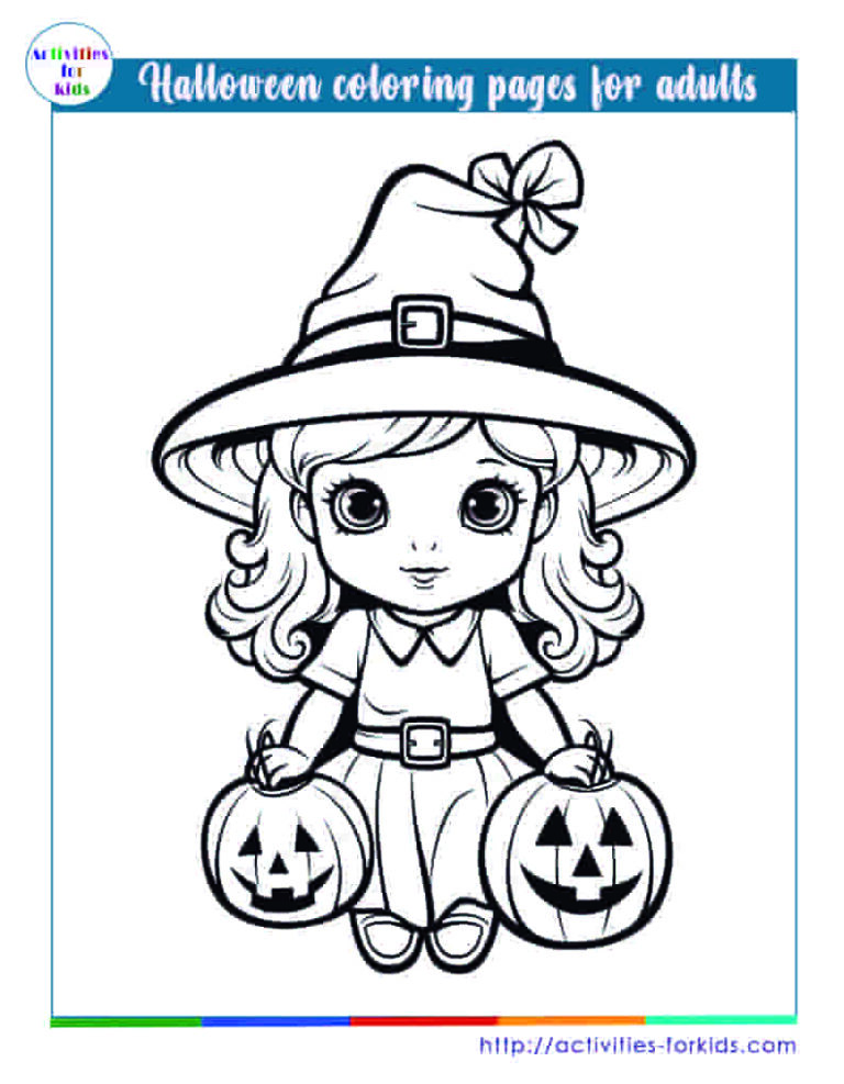 Halloween Coloring Pages For Adults Free PDF Printable