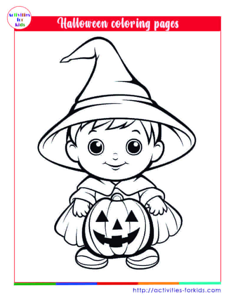 Halloween Coloring Page Free Printable PDF