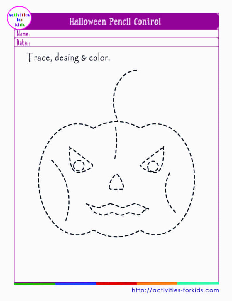 Halloween pencil control pdf free download