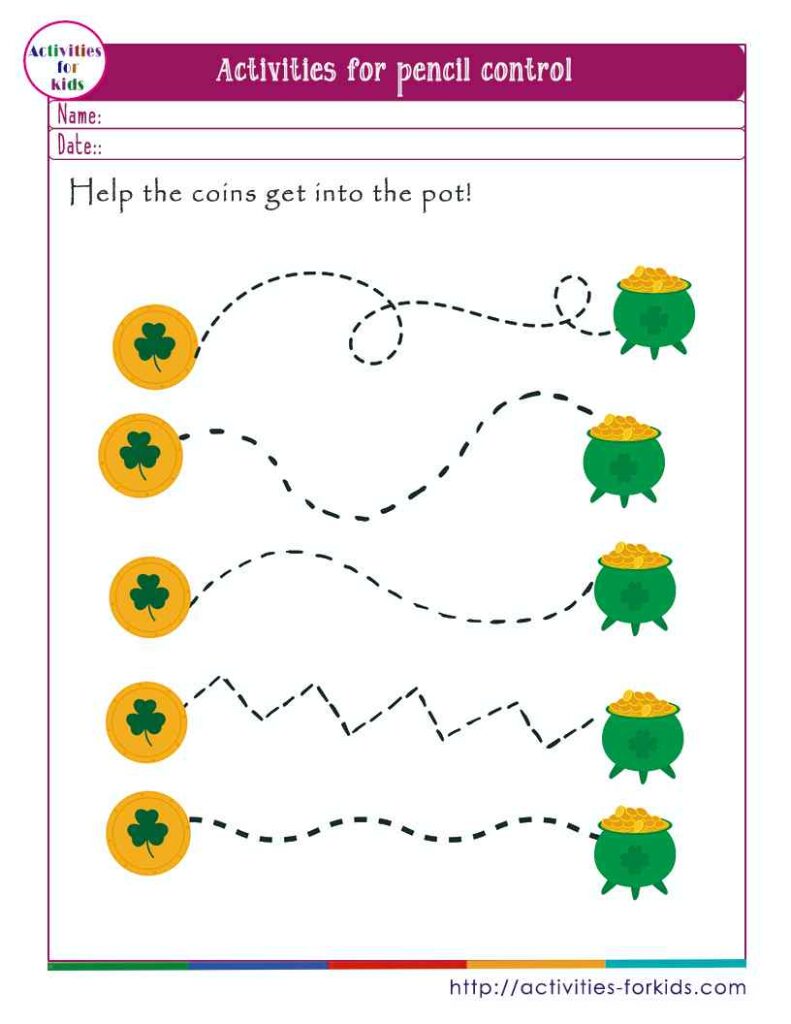 Pencil control activities for preschoolers