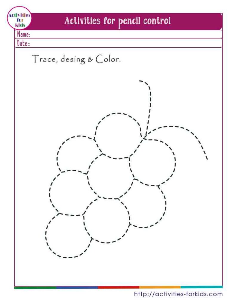 Pencil control activities for preschoolers printable