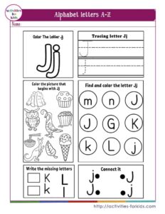 Free Alphabet and Letter Worksheets to Print for Kids