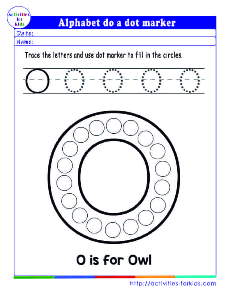 Alphabet do a dot marker worksheets free printable